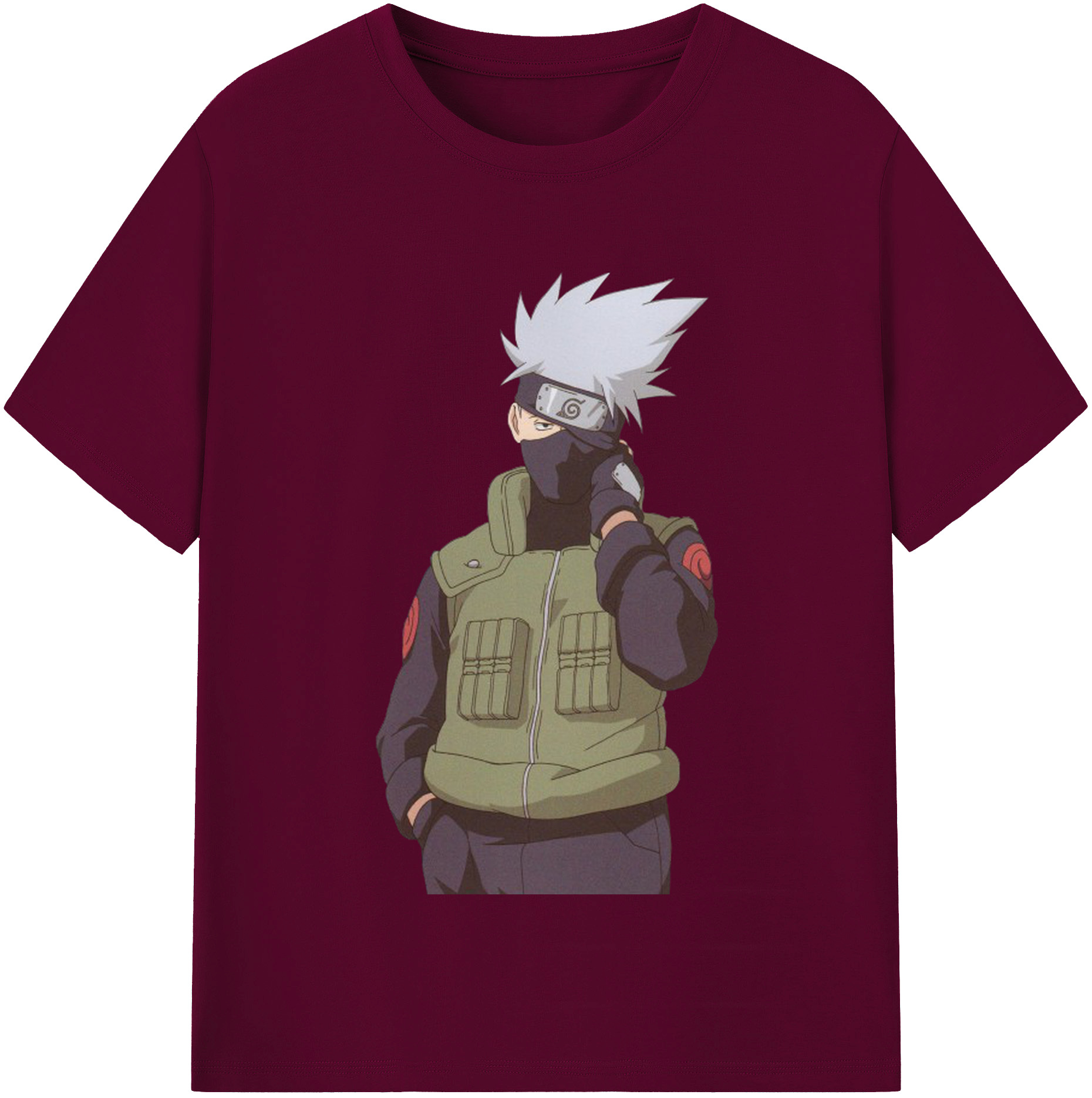 （画像用） NARUTO -ナルト- はたけ カカシ Hatake Kakashi レディースカジュアルプリントTシャツ（綿100％）